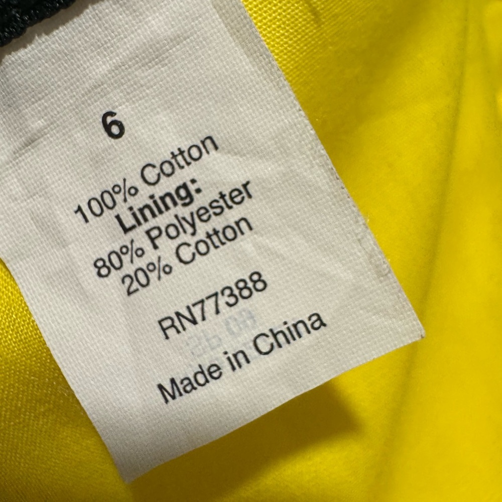 J. Crew Yellow Textured Strapless midi Dress size 6 - Picture 5 of 6